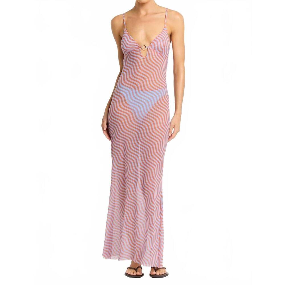 NEW BOND-EYE cindy ring maxi dress in sunbaked stripe